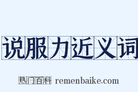 说服力近义词是什么意思的图片